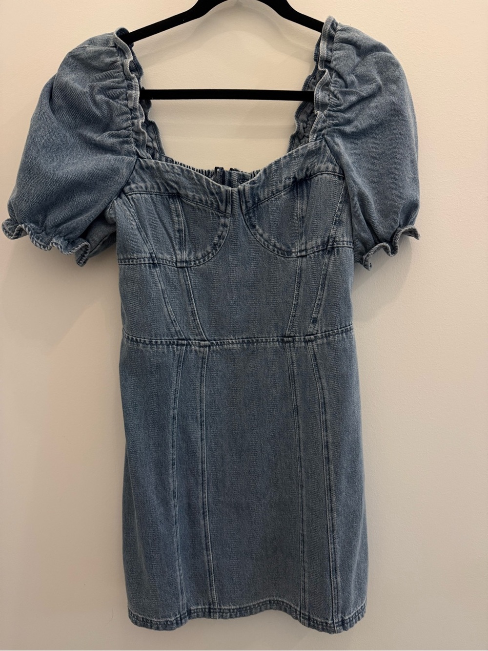 Denim Mini Dress - Blue